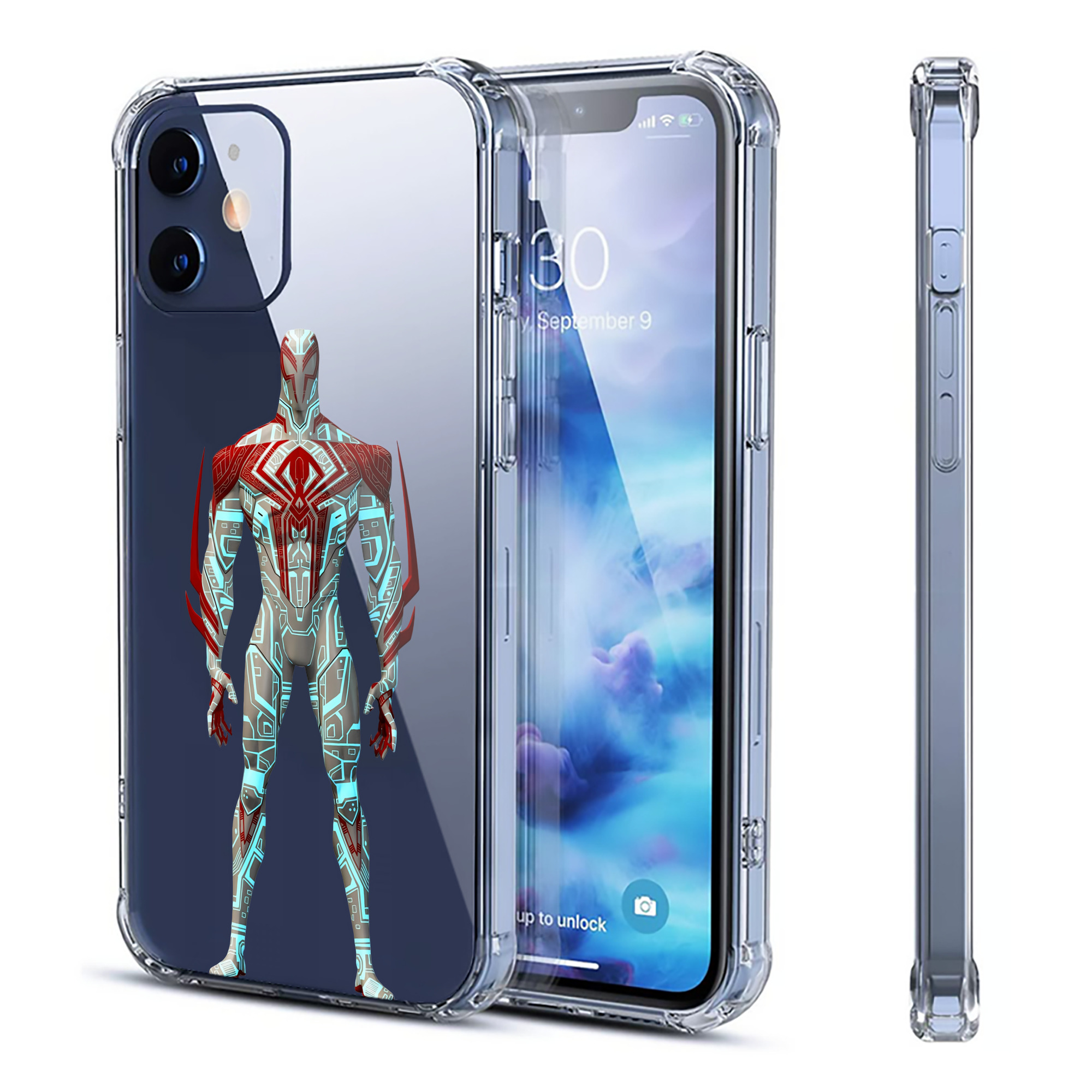 （画像用） Spider Man スパイダーマン 【iPhone 12シリーズ対応】透明スマホケース（クリアソフトケース）